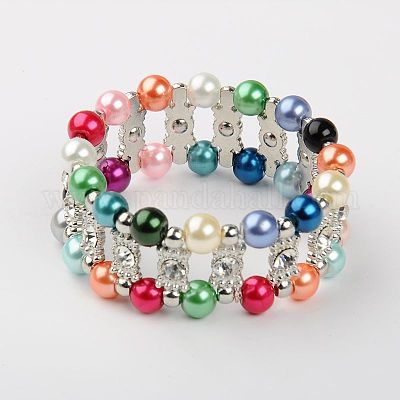Wholesale Glass Pearl Stretchy Bracelets - Pandahall.com