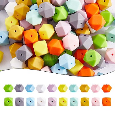Wholesale 100Pcs Silicone Beads Mixed Color Hexagonal Silicone Beads Bulk  Spacer Beads Silicone Bead Kit for Bracelet Necklace Keychain Jewelry  Making 