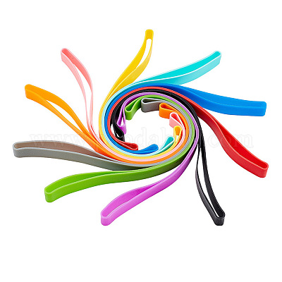 Wholesale AHADEMAKER 10Pcs 10 Colors Silicone Wrapping Bands for Packaging  