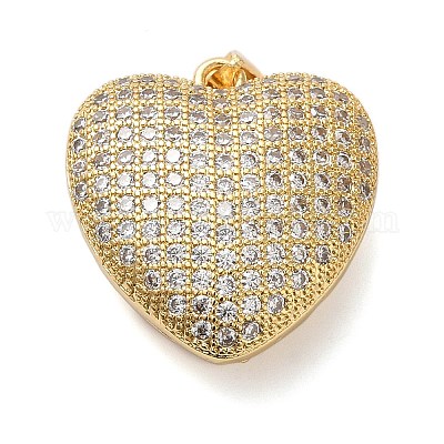 10K Solid Gelbgold Zirkonia Herz Anhänger