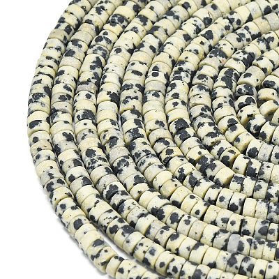 Natur Dalmatiner Jaspis Perlen Stränge&nbsp;G-P575-B03-4x2mm-1