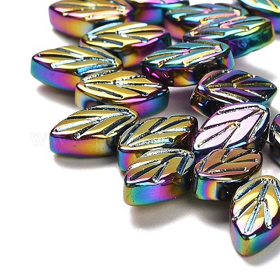 Chapelets de perles en verre électroplaqué&nbsp;EGLA-B004-02A-FP02-1