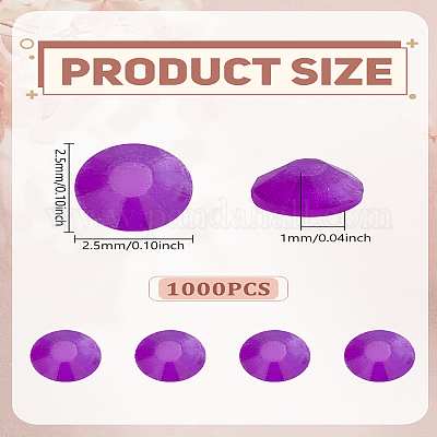 1000 Stück Glas-Strass-Cabochons&nbsp;DIY-LP0002-52C-1