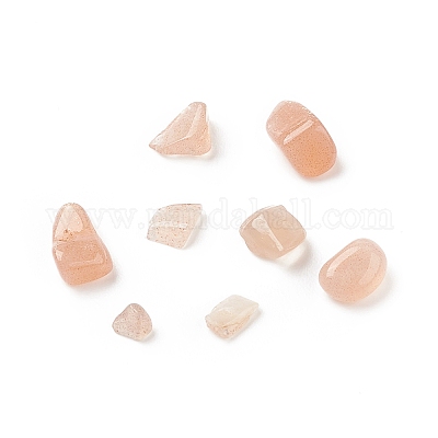 Natürliche Pfirsich-Mondstein-Chips-Perlen&nbsp;G-O103-26-1