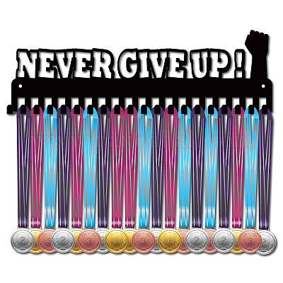 Porte-Médailles United Medals 'Never Give Up' - Cintre Acier Pour 48 Médailles (43cm)