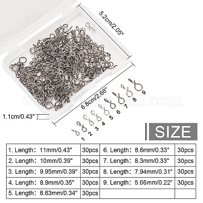 Wholesale SUPERFINDINGS 270Pcs 9 Styles 304 Stainless Steel Fly