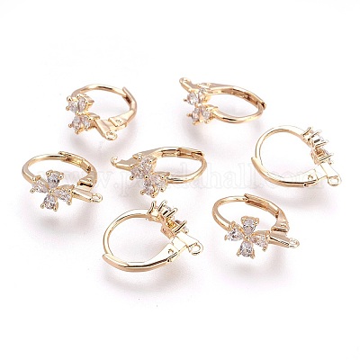 Accessoires dormeuses d'oreilles en laiton&nbsp;KK-O104-02G-NF-1