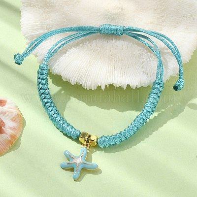 Lot De 3 Bracelets Élastiques Avec Pendentif Étoile De Mer – Alliage & Perle (Neuf)
