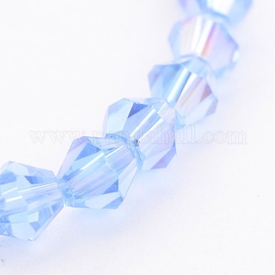 Glasperlen Stränge&nbsp;LS-GB4mm22Y-AB-1