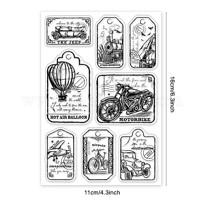 Vintage Travel Ticket Themed Clear Stamps Tickets Silicone Stamp Plane  Tickets Rubber Stamps Retro Tickets Post Card Silicone Transparent Seal  Stamps for Card Making Scrapbooking 