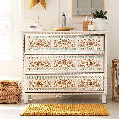 Stencil Fiori Selvatici Grandi 21x29.7 Cm - Pet Reutilizzabile Per Pittura Pareti - Foto 3