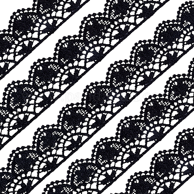 CRASPIRE 20 Yards 1.26/32mm Wide Polyester Lace Trim Vintage Lace Ribbon  Crochet Lace Scalloped Edge for Bridal Wedding Decoration Christmas Package  DIY Sewing Craft Supply (White)