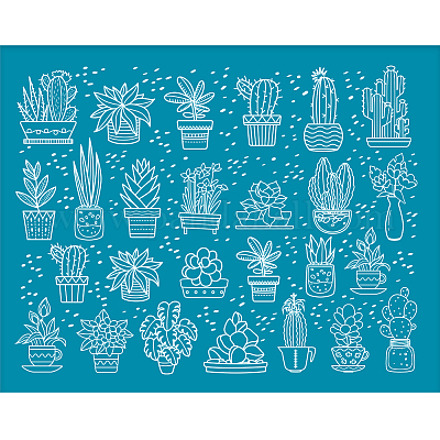 Wholesale OLYCRAFT 5x4 Inch Silk Screen Stencil for Polymer Clay Plant Silk  Screen Printing Stencils Cactus Succulent Pot Clay Stencils Reusable Mesh  Transfer Stencil for Polymer Clay Earring Jewelry Making 