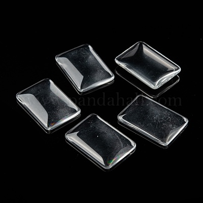 Cabochons de verre transparent de rectangle&nbsp;GGLA-R025-33x23-1