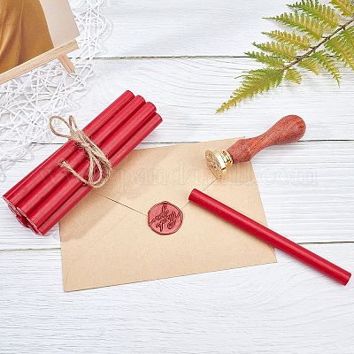  Wasole 12 Pieces Brown Red Glue Gun Sealing Wax Sticks for Wax  Seal Stamp and Letter, Great for Wedding Invitations, Card, Envelope, Gift  Wrapping (Brown Red) : Arts, Crafts & Sewing