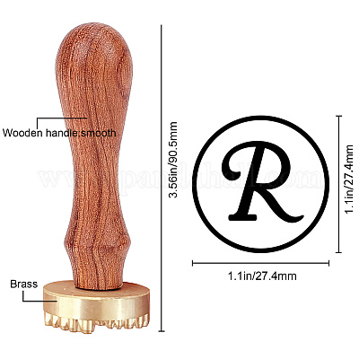 Ice Cube Stamp Wooden Seal Stamp Ice Stamp Brass Stamp Head with Wood  Handles and Removable Brass Head for Ice Cubes Drinks Bar Making DIY  Crafting - Letter R 