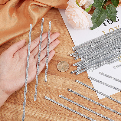 Wholesale PandaHall Elite 40Pcs 4 Style Iron Spiral Corset Boning Stay 