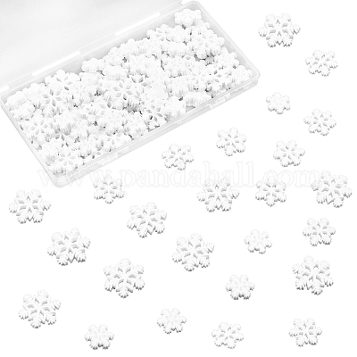 Wholesale OLYCRAFT 180Pcs Resin Snowflakes Decorations Snowflakes