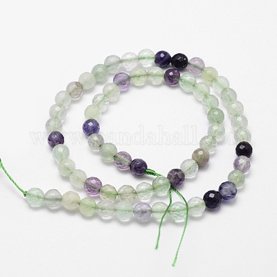 Chapelets de perles en fluorite naturel&nbsp;G-G736-07-4mm-1