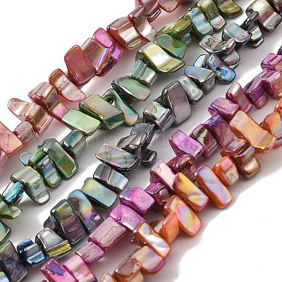 Eau douce naturelle de coquillage perles brins&nbsp;BSHE-H018-07-1