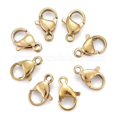 Wholesale Ion Plating(IP) 304 Stainless Steel Lobster Claw Clasps 