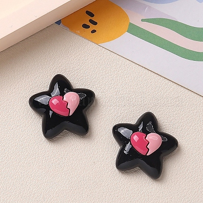 Cabochon in resina nera opaca&nbsp;PW-WG0E4CD-03-1
