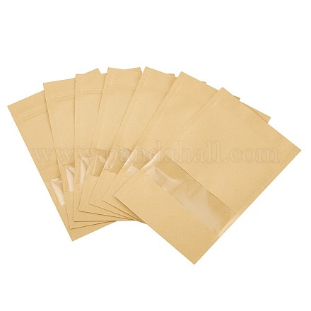 Бумажная сумка на молнии из крафт-бумаги OPP-TA0001-02A-1