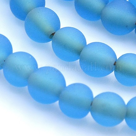 Handmade Frosted Lampwork Beads Strands LAMP-J066-03-1