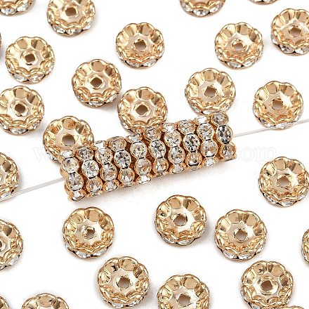 Messing Strass Zwischen perlen RB-A014-L10mm-01LG-NF-1