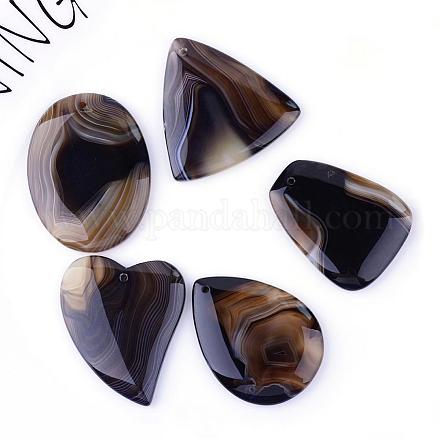 Natural Striped Agate/Banded Agate Pendants G-S208-07-1