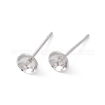Accessoires de clous d'oreilles en laiton plaqué rack KK-G433-05B-P-1