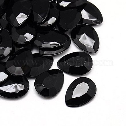Imitation Taiwan Acrylic Rhinestone Pointed Back Cabochons & Faceted GACR-A017-10x14mm-18-1