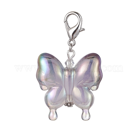 Acrylic Butterfly Pendant Decorations HJEW-JM01594-01-1