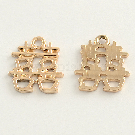 Alloy Chinese Character ShuangXi Happiness Pendants PALLOY-Q303-024-1
