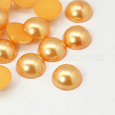 Half Round Domed Imitated Pearl Acrylic Cabochons OACR-H001-3C-1