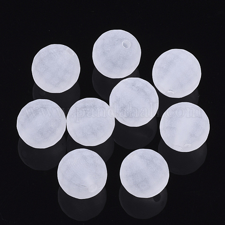 Perles acryliques transparents dépoli FACR-N004-002-1
