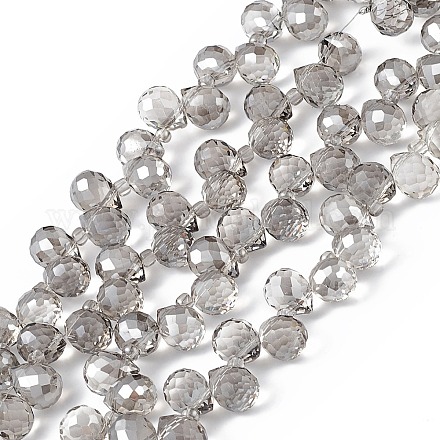 Transparentes perles de verre de galvanoplastie brins EGLA-F152B-PL01-1