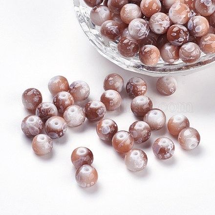 Perles en résine peintes par pulvérisation RESI-K005-02A-1