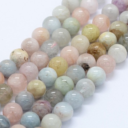 Chapelets de perles en morganite naturelle G-I206-02-8mm-1