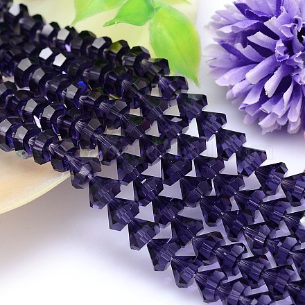 Faceted Cone Imitation Austrian Crystal Bead Strands G-M187-8mm-27A-1
