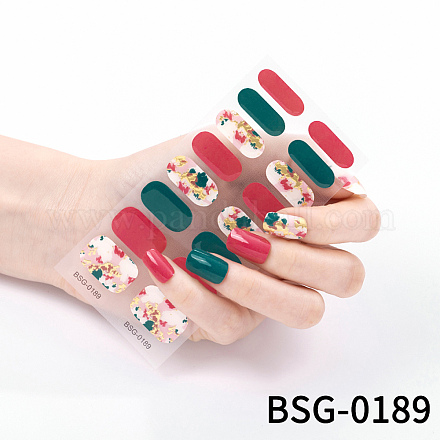 Pegatinas de uñas de cubierta completa de arte de uñas MRMJ-YWC0001-BSG-0189-1