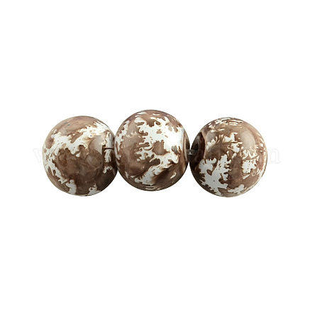 Baking Painted Round Glass Bead Strands DGLA-S084-4mm-63-1