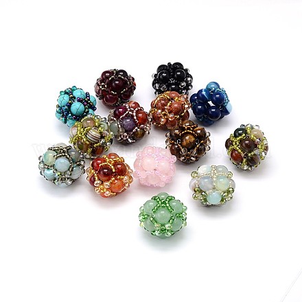 Natural & Synthetic Mixed Stone Beads G-O053-A-M-1