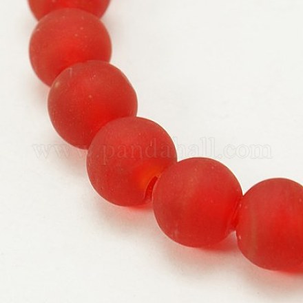 Handmade Frosted Lampwork Beads Strands LAMP-J021-12mm-01-1