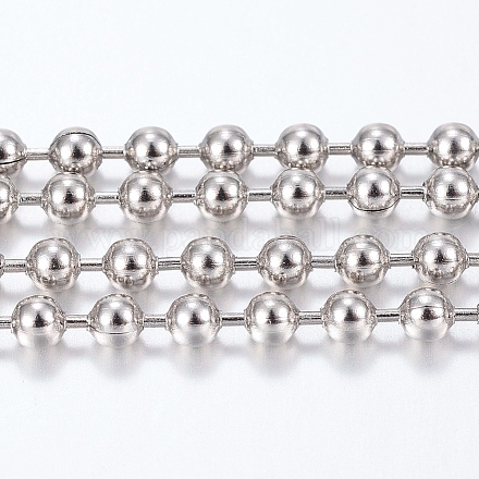 304 Stainless Steel Ball Chains CHS-H013-04-3MM-1
