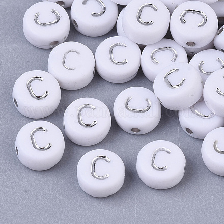 Perles acryliques plaquées X-PACR-R243-04C-1