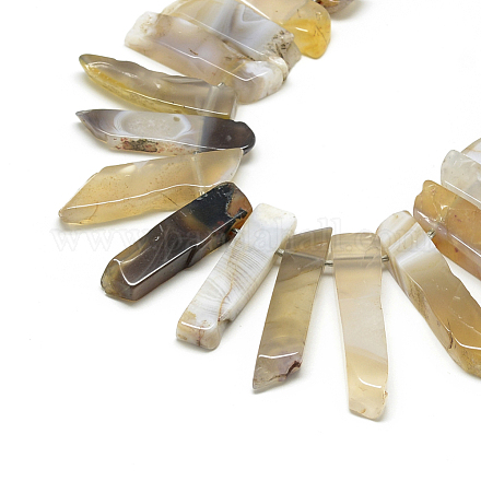 Chapelets de perles en agate naturelle du Botswana G-R419-20-1