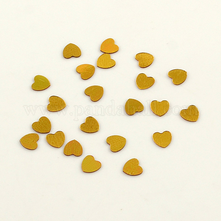Accesorios del ornamento abalorios paillette forma de plástico corazón X-PVC-Q024-3mm-A1-1
