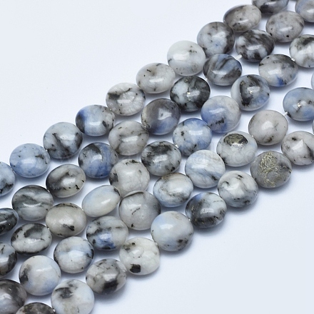Perles de jaspe tache bleue naturelle G-E444-51-10mm-1