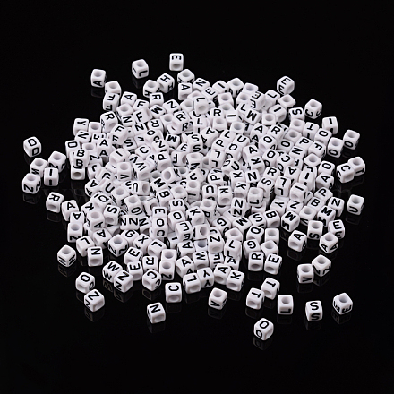 Perles acryliques de lettre PL37C9308-1